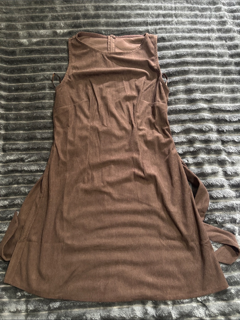 Girls Brown Sleeveless Casual Dress, new! Size small